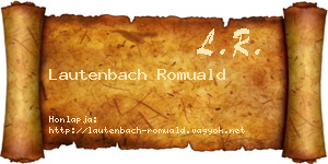 Lautenbach Romuald névjegykártya